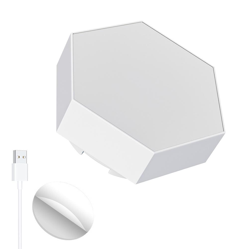 USB светодиодные шестиугольные настенные светильники RGB с цветным сенсорным управлением, игровая сотовая лампа