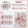 24pcs/set Press On Nails A Variety of Handmade Nail Art Butterfly Flower Wear Finished Nail Stickers Large Diamond Glitter Nail Stickers