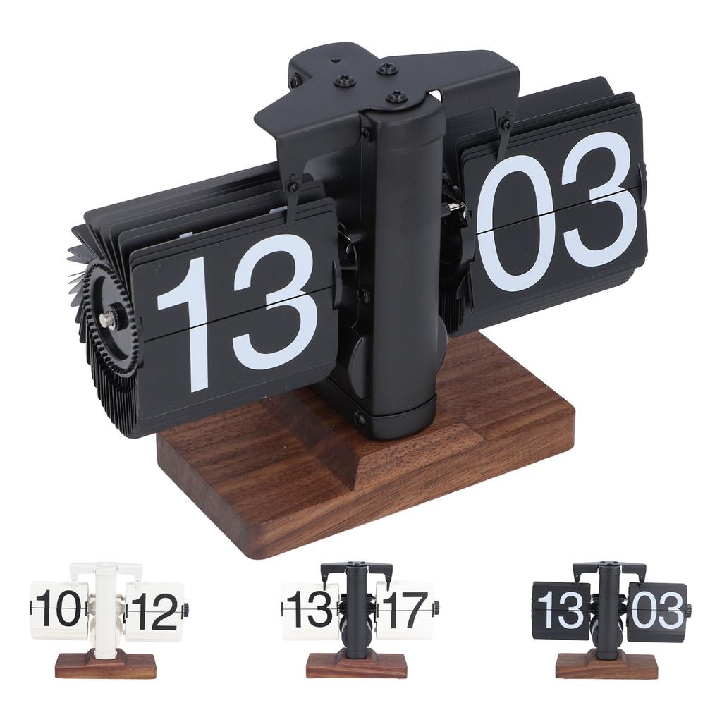 Ретро-часы с откидной крышкой, стильный минималистский стиль, небольшой баланс, 24 часа, автоматический перелистыватель страниц, механический