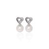 XI`ANN Heart Wave Pearl E Heart Wave Pearl Earrings