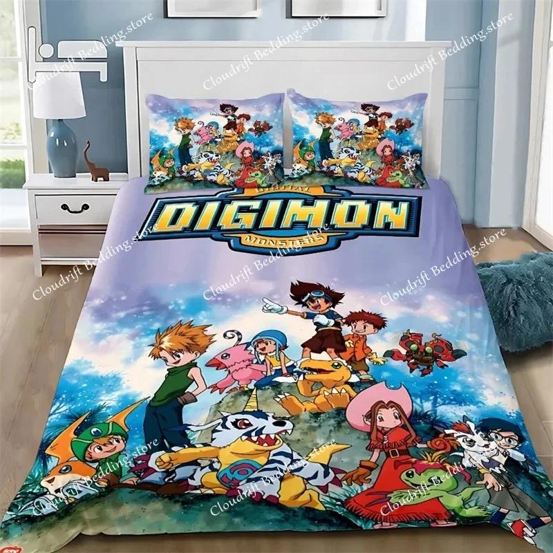 Мультяшная Наволочка Постельное Белье Набор D-DigimonS Greymons Взрослый Мальчик Девочка Спальня Украшение Детская Односпальная Двуспальная Большой Размер026
