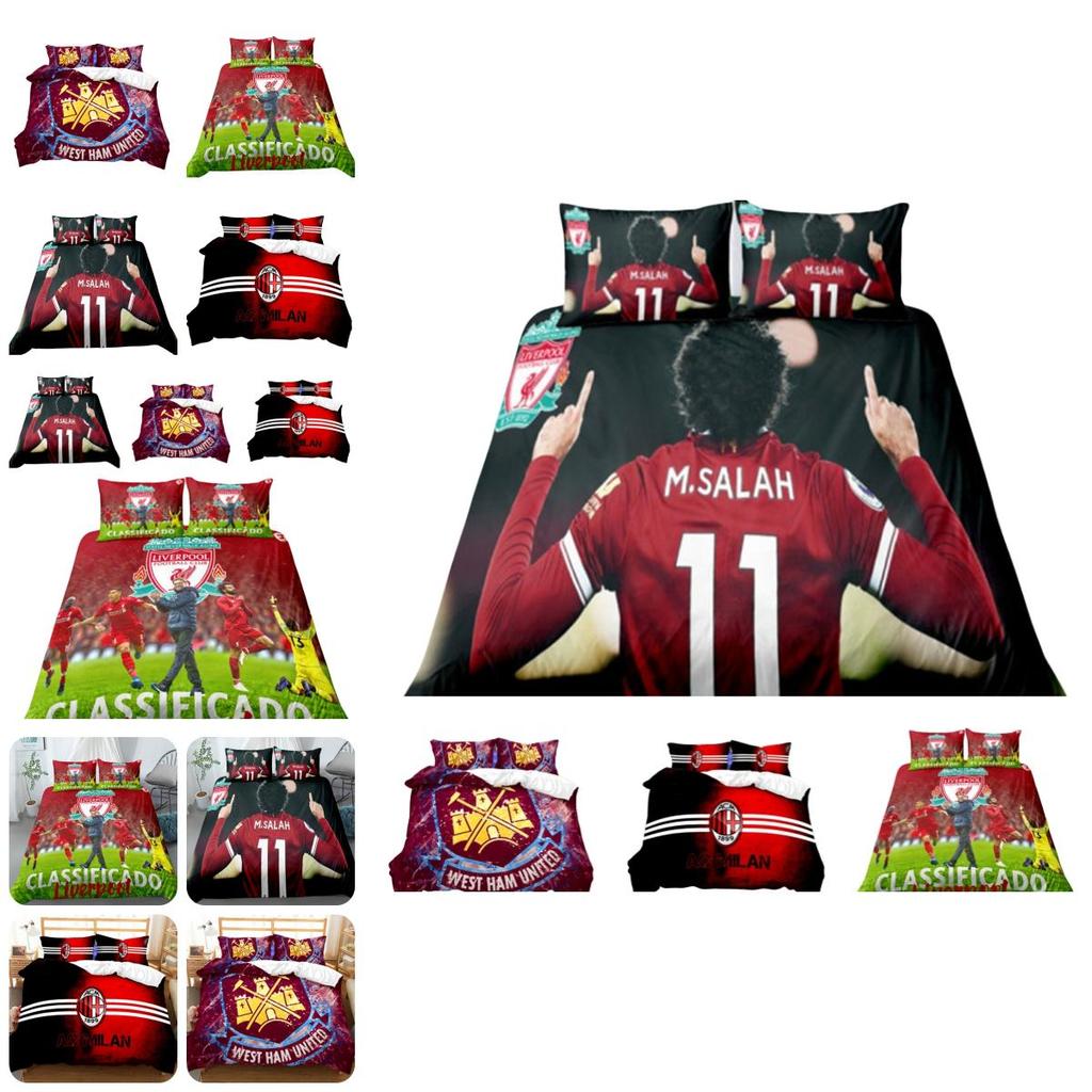 Football-themed Bedding Set Includes Duvet Cover And Pillowcase Polyester Material