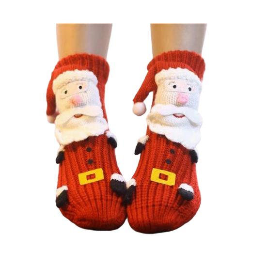 1 пара вязаных носков с животными Осень Зима Толстые Теплые Вязаные 3D Носки до середины икры с куклой-животным Женские Эластичные Домашние Напольные Ковровые Носки для Сна