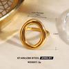 Personalized Stainless Steel Line Rings Women Geometric Irregular Open Rings Minimalist Stylish No Fade Banquet Jewelry Gifts
