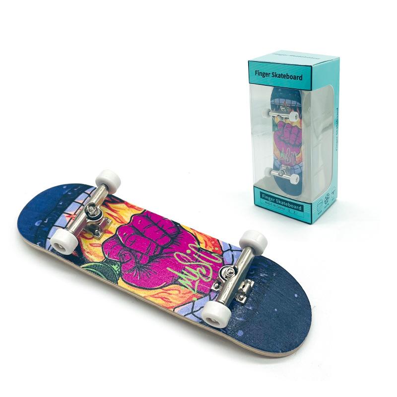 Boys Mini Finger Skateboard Fingerboard Novelty Toys Hobbies Anti stress Sensory Puzzle Toys Childrens Fun Gifts H12
