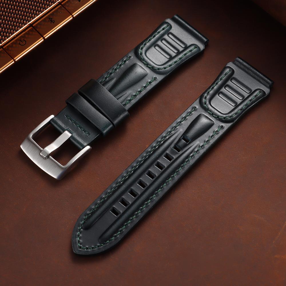 Vintage Oil Wax Cowhide Strap 18mm 20mm 22mm 24mm Genuine Leather Watch Band for Omega for Panerai for Seiko Retro Bracelet Belt
