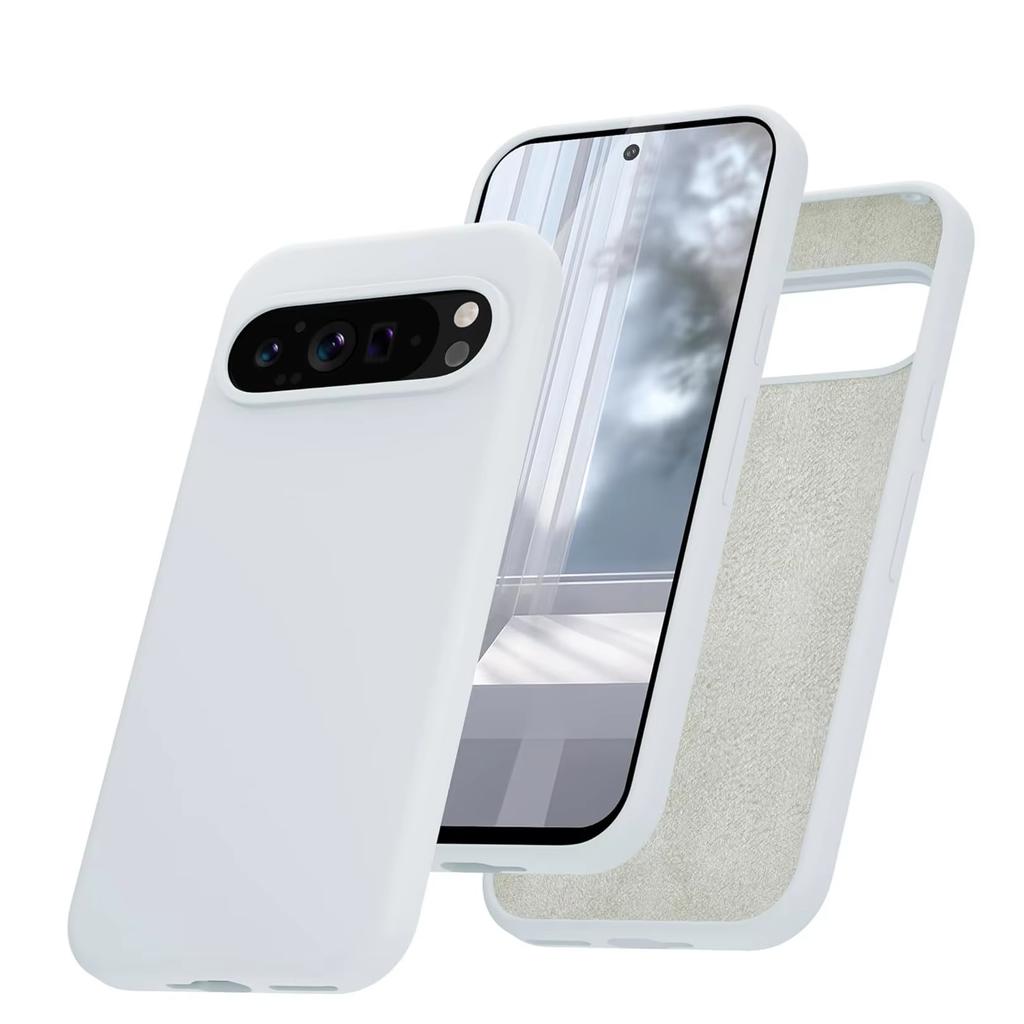 Luxury Liquid Silicone Soft Slim Case for Google Pixel 9 Pro XL 8 7 6 5 7A 8A 6A 5A Matte Skin Feel Solid Color Shockproof Cover