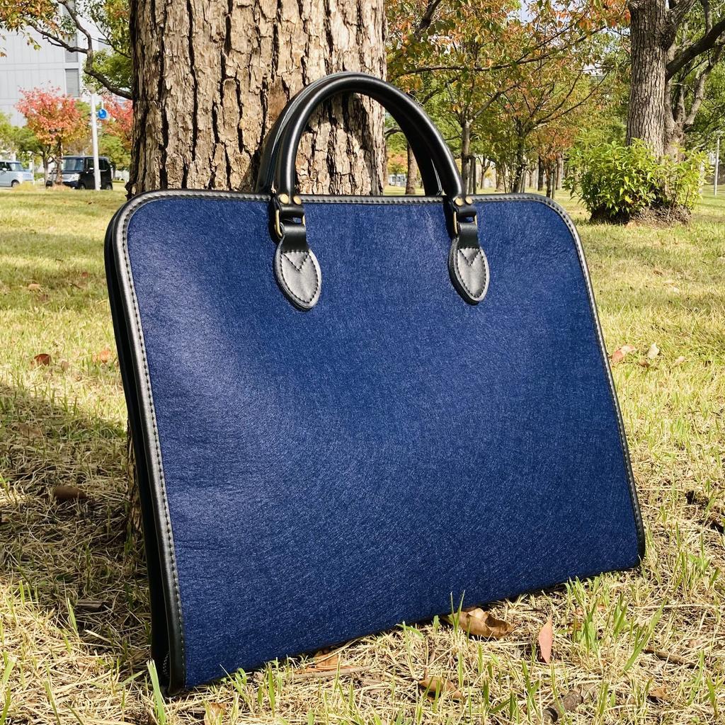 NULO Felt A3 Drawing Blue Case/portfolio Case/lesson Bag/score Case/designer/architect/interior Coordinator/indigo