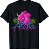Aloha Hawaiian Islands Hawaii Surf Hibiscus Flower Surfer T-Shirt