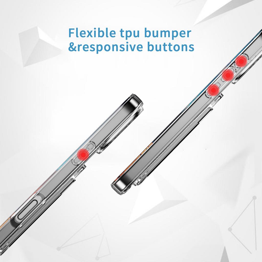 For iPhone 16 Pro Clear Case TPU+PC+Acrylic Cell Phone Case with Card Holder