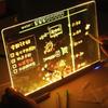 LED Note Board Rechargeable Acrylic Memo Pad Erasable Glowing Message Board To-do List Board Reusable Weekly Planner