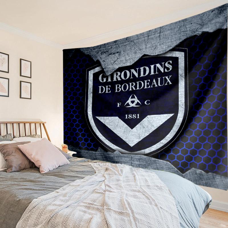 1PC FC Girondins de Bordeaux Tapestry Hanging for Bedroom,Livingroom, Playroom,Decor Art Room Wall Tapestry Holiday and Birthday Gifts