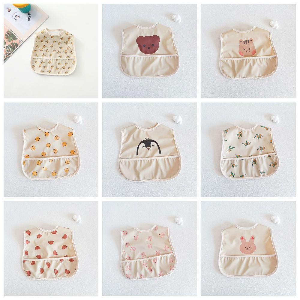 Cartoon Baby Feeding Bib Animal Pattern Saliva Towel Burp Apron Baby Drooling Bibs Boys Girls