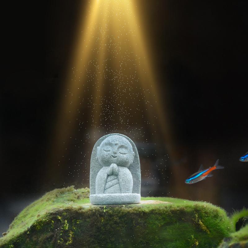 Статуи Будды Милые маленькие скульптуры Будды Дзидзо Фигурки Садовые украшения Японский Будда Кшитигарбха Аквариум Бонсай