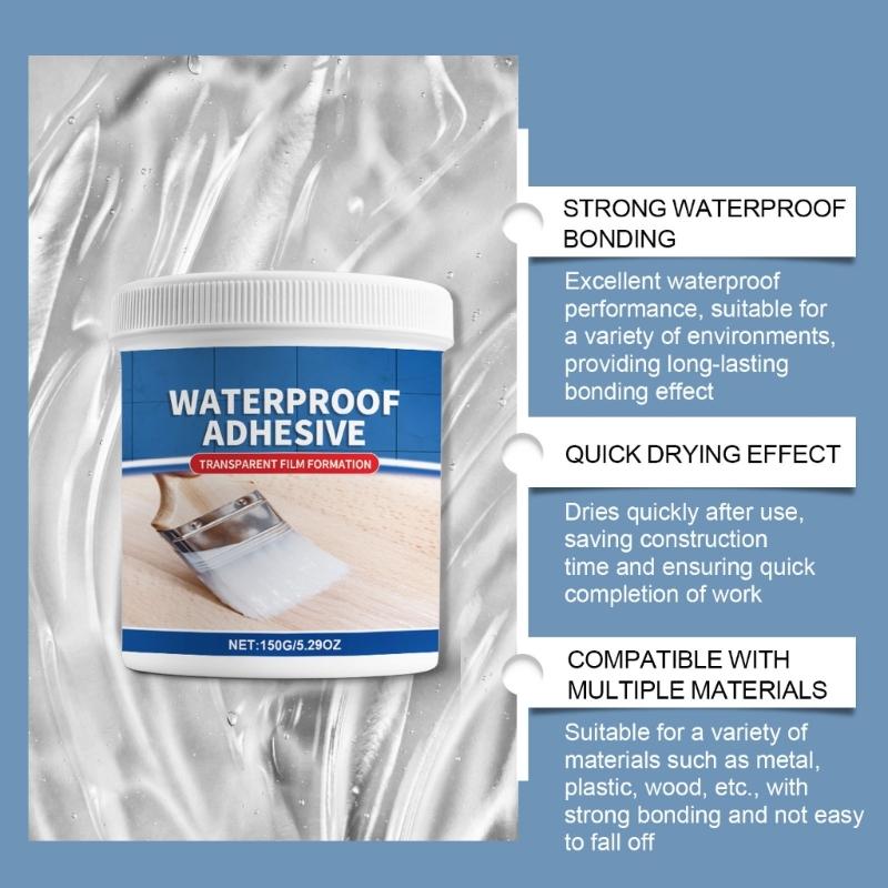 Large Capacity 150g Invisible Waterproof Sealant for Roofs and Wall Clear Coating Agent for Leak Prevention Designs