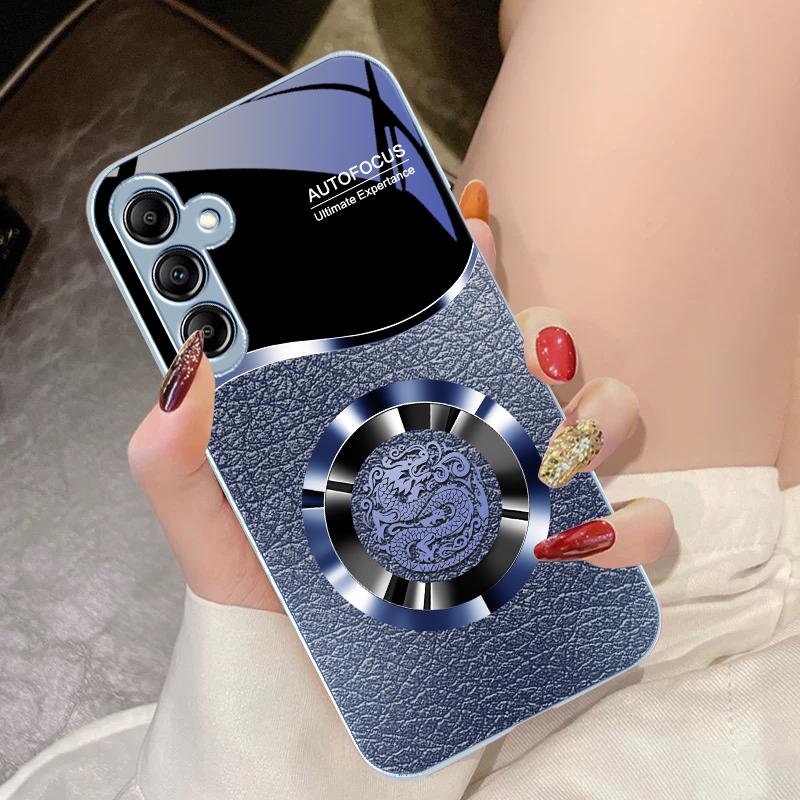 Счастливое кольцо для Samsung Galaxy A14 4G 20 30 52 20S 21S 22 A32 33 34 42 50 51 53 54 70 71 72 73 5G Стеклянный чехол для телефона