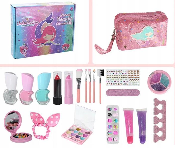 Large Set of Cosmetics for Nail Makeup for Girls in a Case