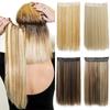 Long Straight Synthetic Hair Extensions 5Clip-in High Temperature 22Inch 120g Fiber Hairpiece for Women