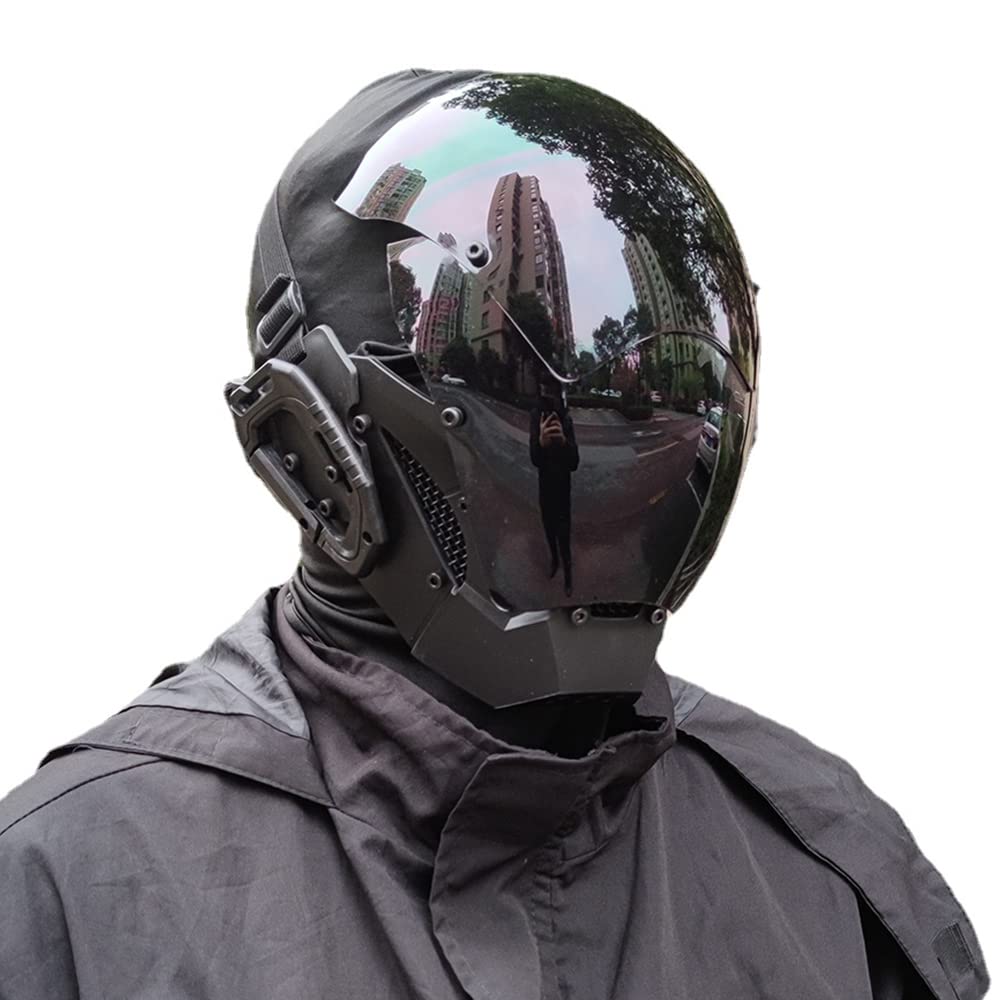 JAUPTO Cyberpunk Mask играет в косплее Робокопа будущего, футуристическая крутая стандартная модель научной фантастики для вечеринки на Хэллоуин