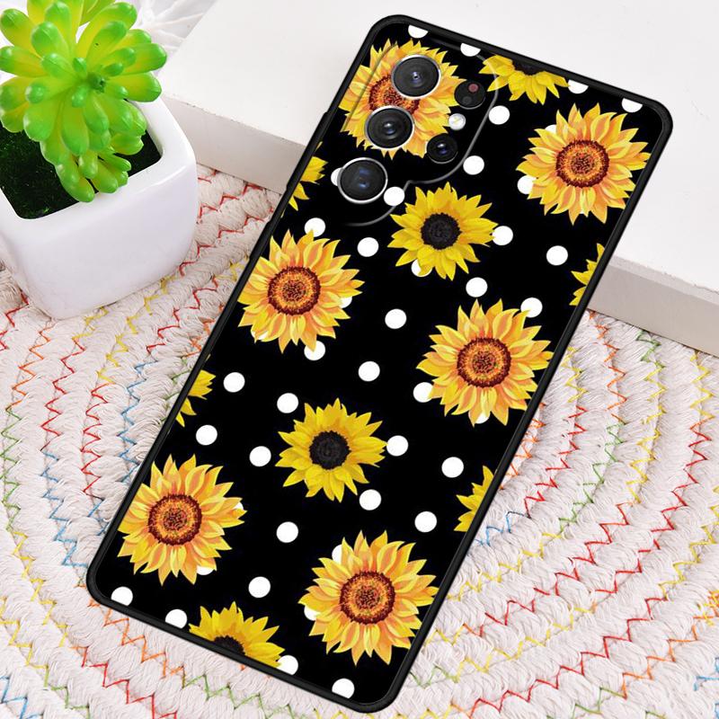 Чехол из ТПУ подсолнух для Samsung Galaxy note 10 pro S26 S25 S24 S23 S22 Ultra Plus S21 FE S20 Ударопрочный чехол