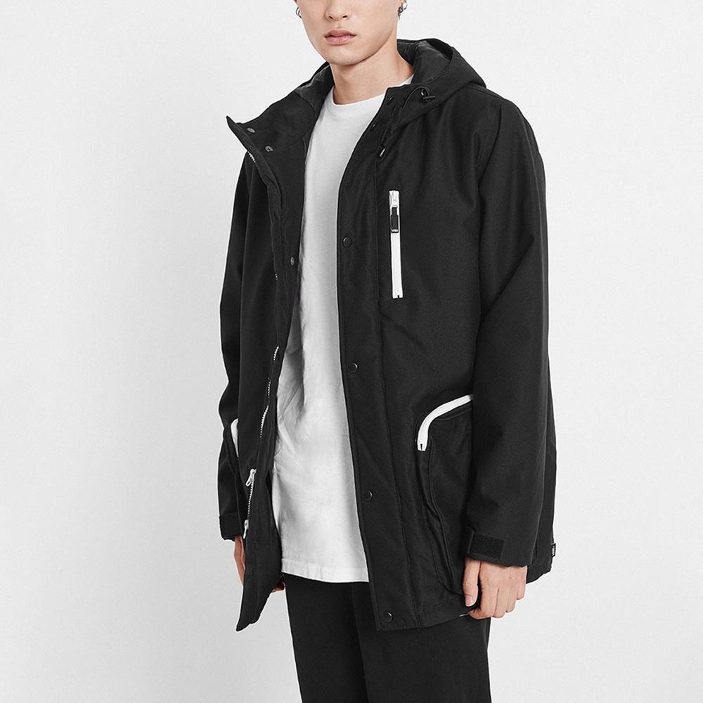 Vans Пуховики Мужские Черные С Капюшоном Утепленные Другие VN0A49K3BLK
