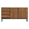 Kitchen Cabinet, Sideboard with 3 Drawers and 2 Sliding Doors, Storage Cabinet for Kitchen, Dining Room and Living Room, 150 × 40 × 80 cm