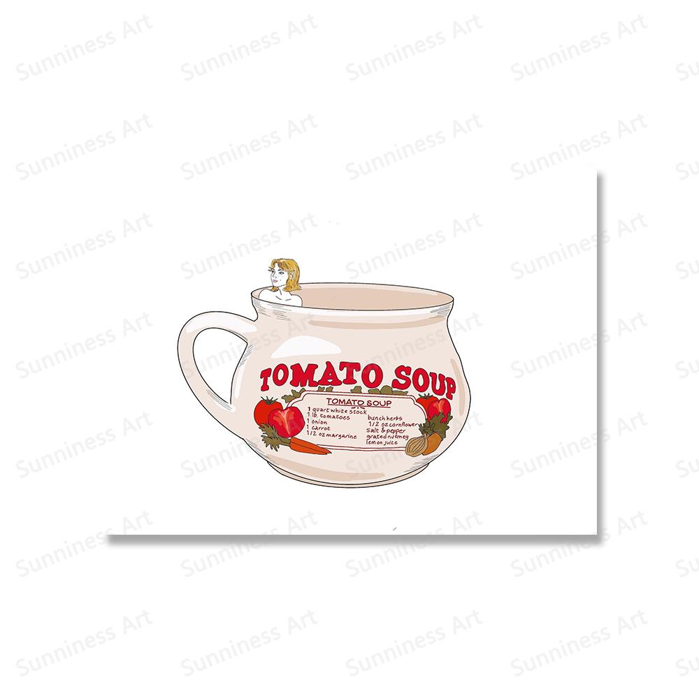 Nordic Food Flowers Coffee Cups Aperol Mac and Cheese Wall Art Canvas Painting Posters Print Pictures For Living Room Home Decor