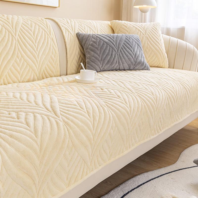 Winter Plush Sofa Cushion Four Seasons General Fabrics Leather Non-Slip Seat Cushions Modern Simple Sofa Cover Cover Thickened