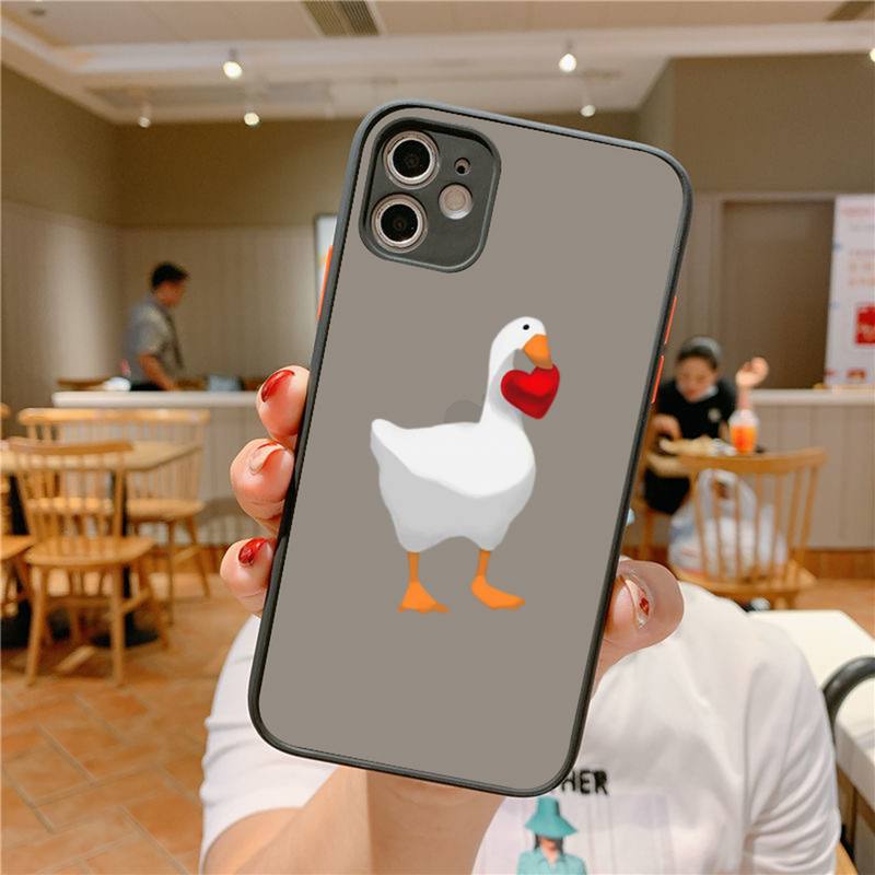 Duck Goose Game Phone Case for iPhone X XR XS 7 8 Plus 11 12 13 pro MAX 13mini Translucent Matte Case