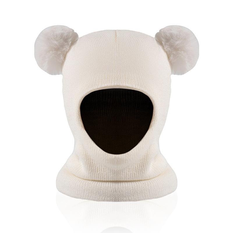 Детский набор шапка и шарф, на флисовой подкладке, утолщенный, с защитой ушей, зимняя теплая вязаная шапка для мальчиков и девочек