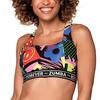 ZUMBA WEAR Спортивный бюстгальтер, Для танцев и фитнеса, С принтом, Z1T000398, Размер S, Черный