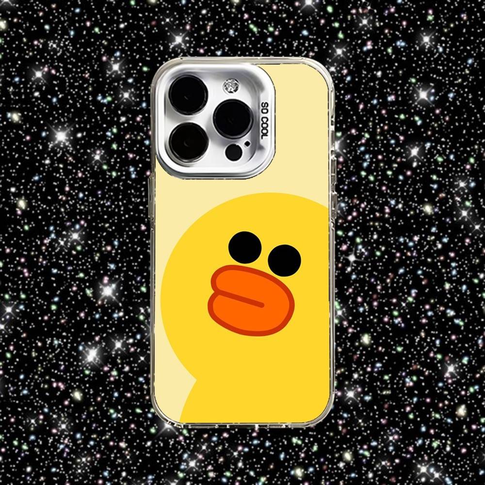Yellow Duck Cute Phone Case For iPhone 16,15,14,13,12,11,Pro,XS,Max,Plus,Mini,SE White Candy Matte Shockproof Cover