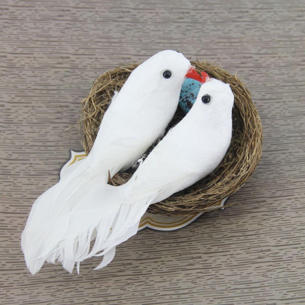 Small White Pigeon Spread Wings Simulation Dove Creative Peace Dove Wedding