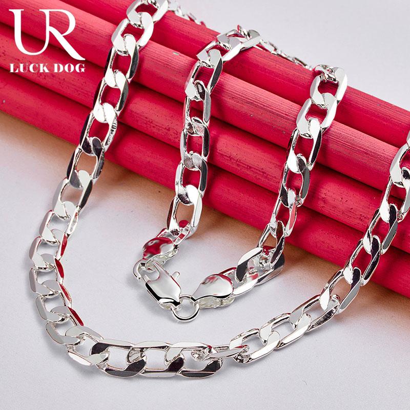 Ожерелье из стерлингового серебра 925 пробы с боковой цепочкой 8 мм, свадебные украшения