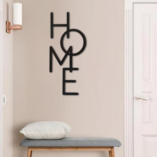 Wooden HOME Wall Decoration Farmhouse Rustic Hollow Letter Wall Art Home Bedroom Living Room Kitchen Wall Decorative Sign