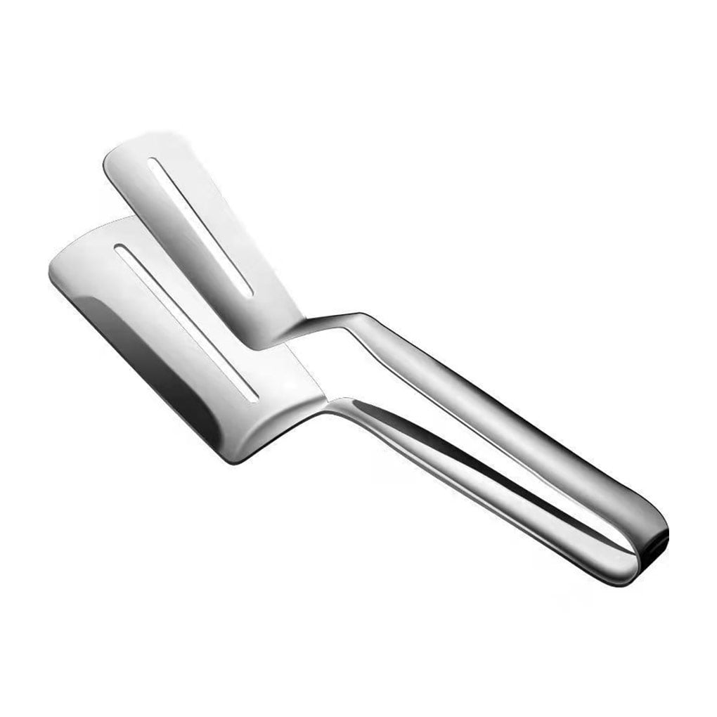 Dizyahuk Stainless Steel Frying Clip Steak Tongs Kitchen BBQ Cooking Camping Tools Heat-Resistant Non-Slip Handle