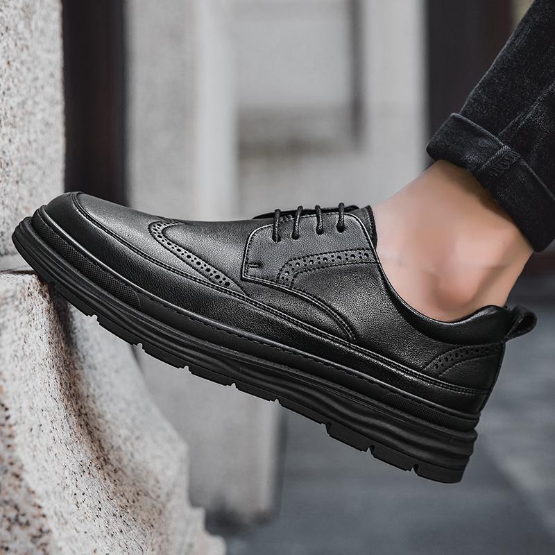 Fashion Handmade Men Coiffeur Shoes Lace-Up Trend Shoes Brand Mens Oxfords Shoes Luxury Leather Men High-quality Tooling Casual Shoes