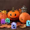 6pcs Halloween Electronic Candle Safe Flameless Battery Operated LED Tealight Candles Halloween Atmosphere Lights