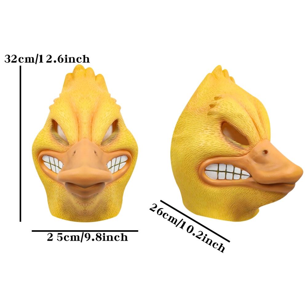 2022 Angry Duck Face Cover Латексная забавная мультяшная голова животного Face Cover Хэллоуин Косплей Реквизит