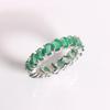 Классический дизайн всего тела с драгоценными камнями, натуральный зеленый изумруд, кольцо S925, серебряное светлое роскошное благородное ювелирное изделие с настоящими драгоценными камнями, подарок для женщин