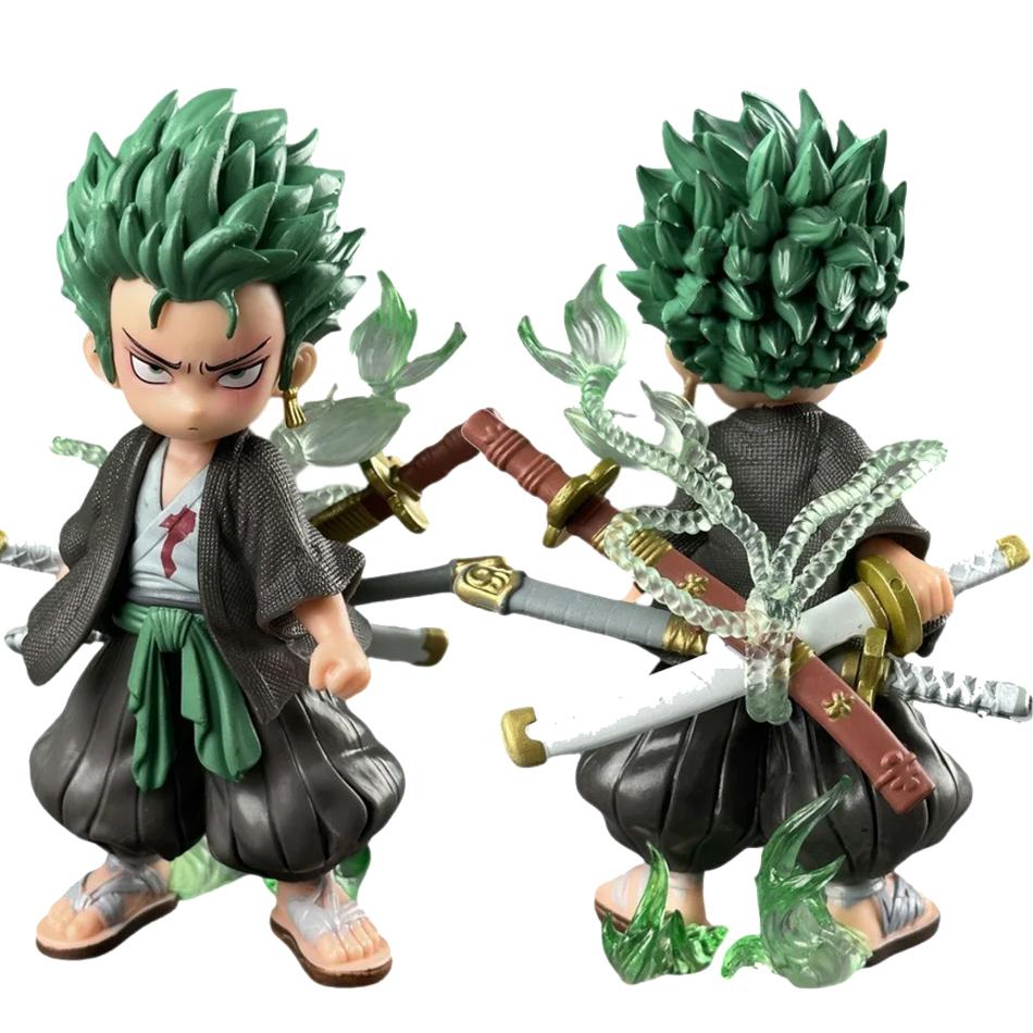ONE PIECE  Набор из 6 шт. Аниме 12-15 см Монки Д. Луффи Q-Версия ПВХ Модель Настольное Украшение для Автомобиля Подарок на День Рождения Рождество для Детей Игрушки