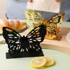 Square Base Iron Napkin Storage Stand Vertical Design Elegant Kitchen Decoration  Cafe