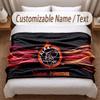 Ajax Amsterdam Printed Flannel Blanket Custom Name Text Soft Warm Throw For Bedroom Holiday Gift