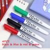 4pcs Permanent Marker Pens, Black & Blue & Red & Green, Quick-drying Color Marker Pens, Non-fading & Quick-drying