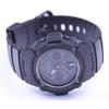 Casio G-SHOCK AWG-M100SBB-1AJF [ALL BLACK] Круглые часы из черной нержавеющей стали с цифровым и аналоговым циферблатом