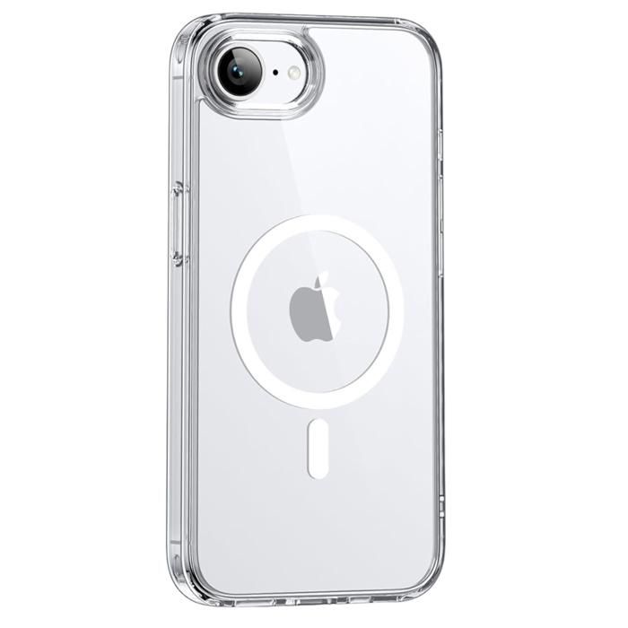 Чехол для iPhone 16e - Прозрачный силикон со встроенным магнитным кольцом Phonillico®