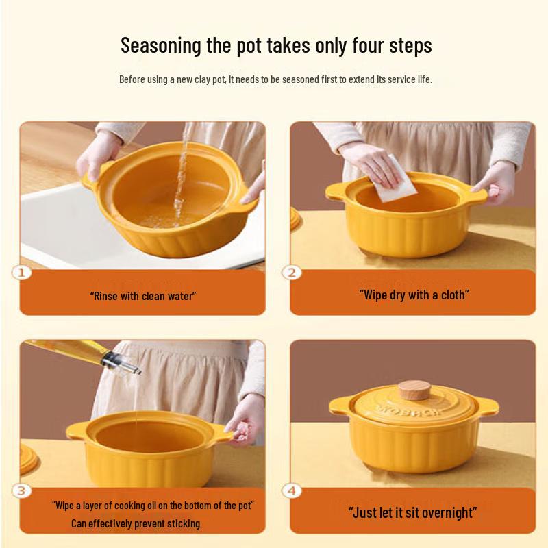 KAMBOH Ceramic Casserole Soup Pot