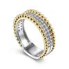 Huitan New Trendy Two-tone Women’s Rings Chic Bright Cubic Zirconia Finger Accessories Simple Stylish Engagement Party Jewelry