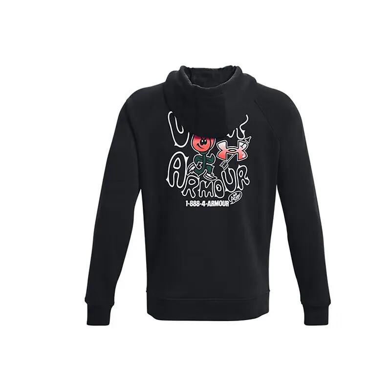 Under Armour Rose Sweatshirts Men's Black Hooded Moderate Regular (Unisex) Sweatshirts 1379688 001