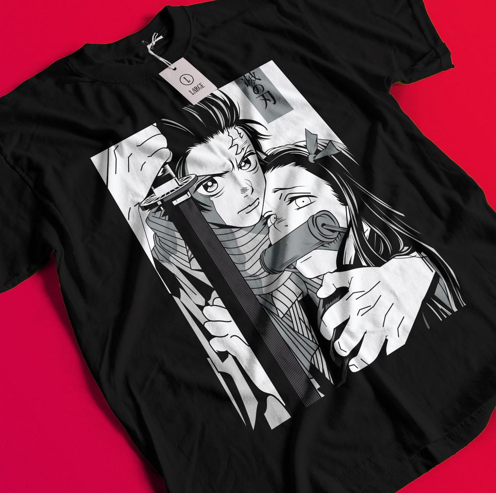Demon Slayer Shirt Tanjiro Tshirt Nezuko T-Shirt Muzan Doma Tee Inosuke Zenitsu BB619